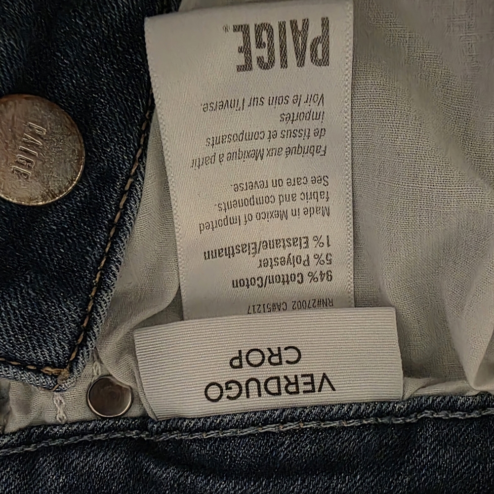 PAIGE Classic Blue Skinny Jeans - Picture 5 of 9